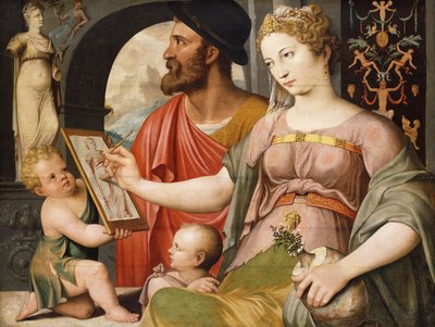 Une allégorie de la peinture : Pictura faisant un dessin d