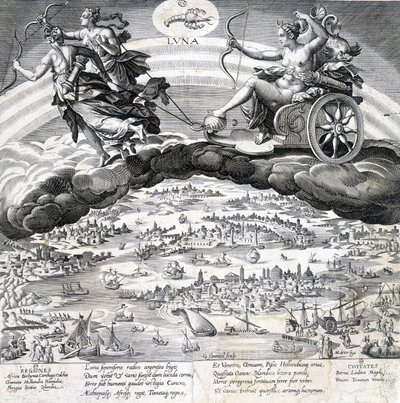 Luna : allégorie de la Lune (Diane) et du Scorpion - Maarten de Vos