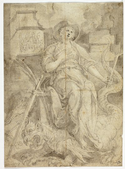 Étude pour Sainte Marguerite - Maarten de Vos