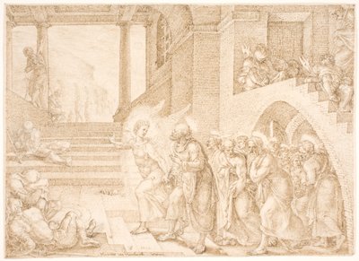 Les apôtres libérés de prison par un ange - Maarten van Heemskerck
