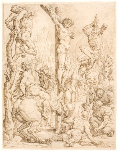 Christ sur la croix, entre les voleurs - Maarten van Heemskerck