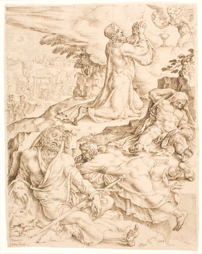Le Christ au mont des Oliviers - Maarten van Heemskerck