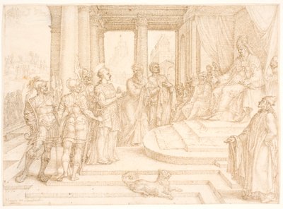 Saint Étienne devant le grand prêtre - Maarten van Heemskerck
