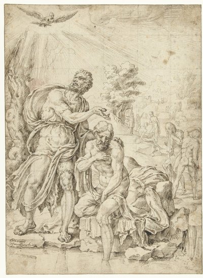 Baptême du Christ - Maarten van Heemskerck