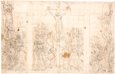 Étude préliminaire pour un triptyque représentant la Crucifixion - Maarten van Heemskerck