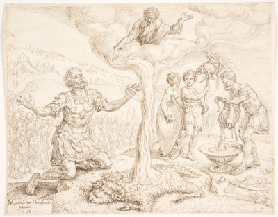 Gédéon à genoux en prière (L