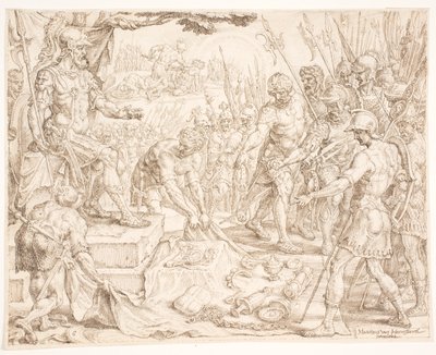 Gédéon recevant le butin - Maarten van Heemskerck