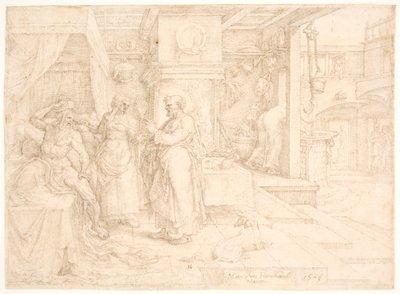 Pierre guérit le paralytique Énée - Maarten van Heemskerck