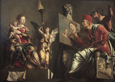 Saint Luc peignant la Vierge - Maarten van Heemskerck