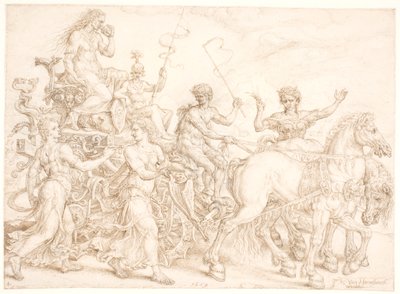 Char triomphal. Invidia (Envie) - Maarten van Heemskerck