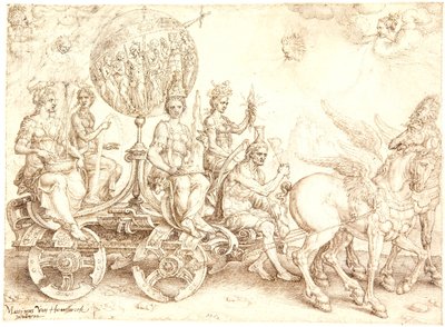 Char triomphal. Mundus (Le Monde). (Allégorie des quatre éléments) - Maarten van Heemskerck