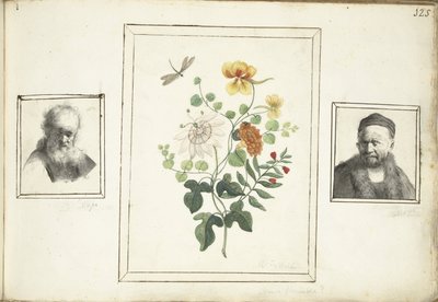 Nature morte avec des fleurs, une tête et un buste d