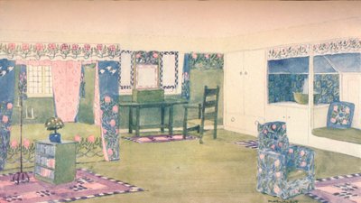 Un cottage de campagne : Conception pour une chambre à coucher - Mackay Hugh Baillie Scott