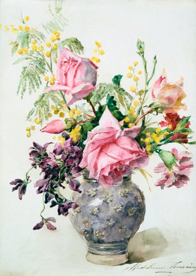 Vase de roses - Madeleine Jeanne Lemaire