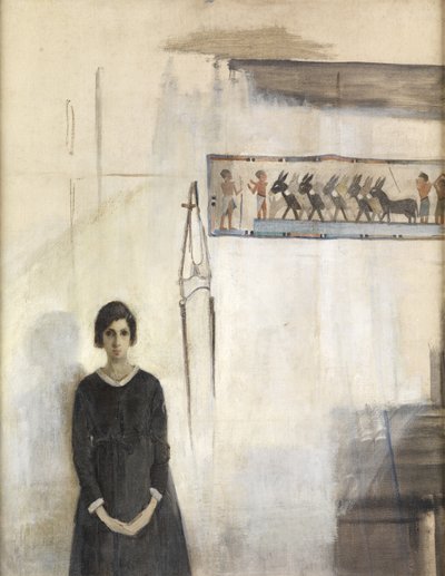 Autoportrait avec tenture égyptienne - Madeline Emily Green
