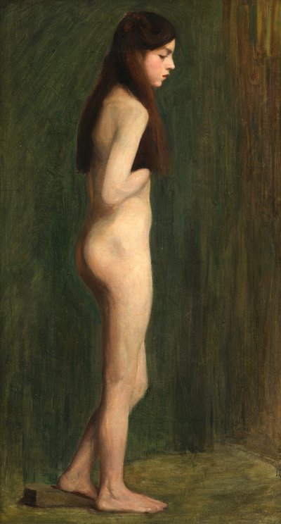 Nu en studio en vert - Madeline Emily Green