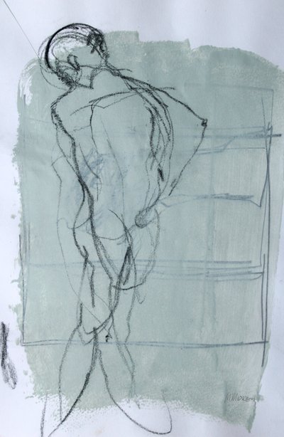 Sketchbook 46, 2025 (peinture à la détrempe, fusain sur papier) - Madgalena Morey