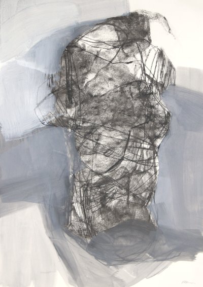 Torse 6, 2022 (fusain sur papier) - Madgalena Morey