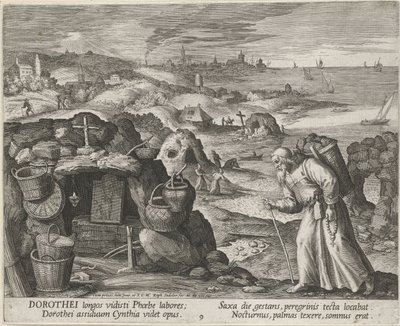 Saint Dorothée de Gaza en ermite, 1600 - Maerten Vos de
