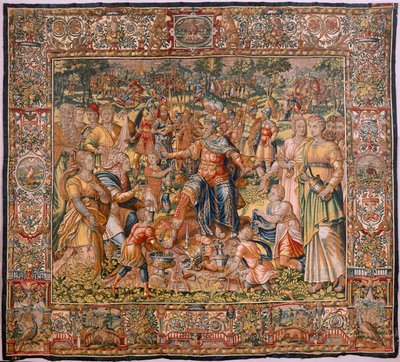 Histoire de Gédéon : Les Israélites remettent leur part du butin à Gédéon (détail) - Maerten van Heemskerck