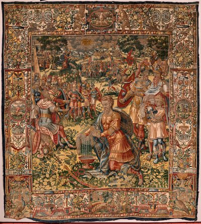 Musée diocésain. Tapisserie flamande. Bruxelles. Atelier François Geubels. Série Histoire de Gédéon. Le miracle de la toison de laine. Legs de l