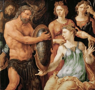 Vulcain accorde à Thétis le bouclier d