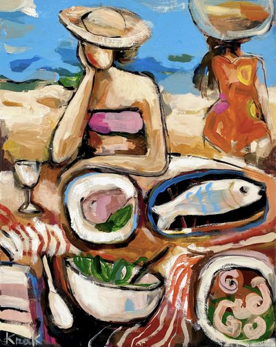 Un déjeuner coloré à la plage - Magdalena  Krzak