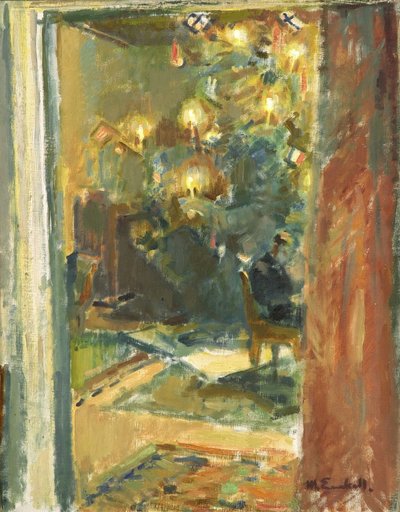 Arbre de Noël dans le salon de Kilo Manor, début des années 1920 - Magnus Enckell