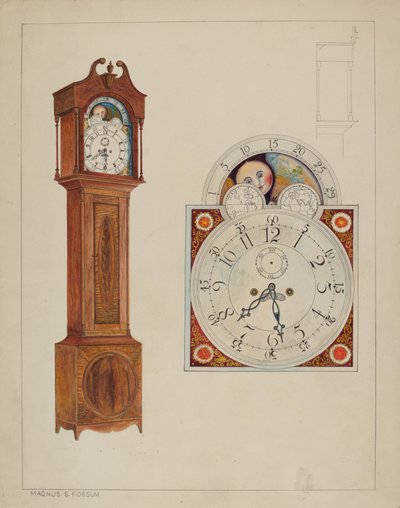 Horloge de grand-père, vers 1937 - Magnus S. Fossum