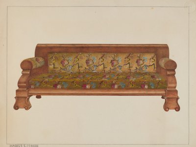 Fauteuil haut dossier, vers 1938 - Magnus S. Fossum