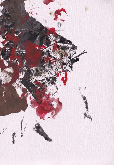 Éclaboussure de peinture rouge abstraite - Maira Ribena