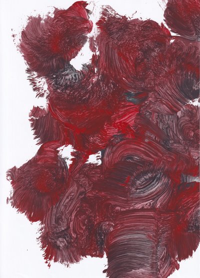 Abstrait texturé rouge foncé - Maira Ribena