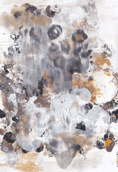Gris doré texturé, motif abstrait - Maira Ribena