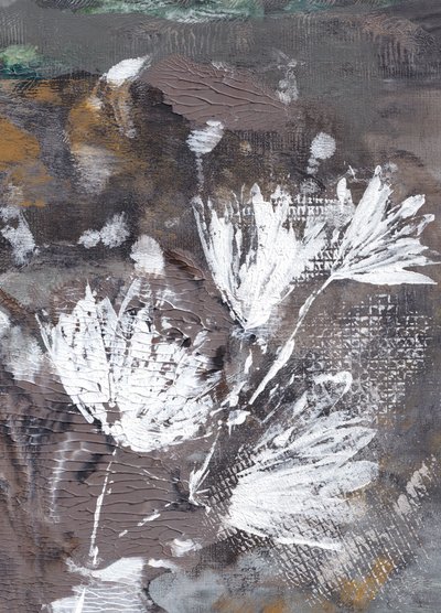 Fleurs blanches texturées - Maira Ribena