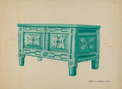 Coffre pour Vêtements ou Couvertures, vers 1937 - Majel G. Claflin