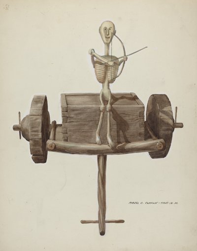 Char de la mort pénitent et figure de la mort, vers 1937 - Majel G. Claflin