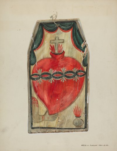 Retable Sacré-Cœur, vers 1939 - Majel G. Claflin