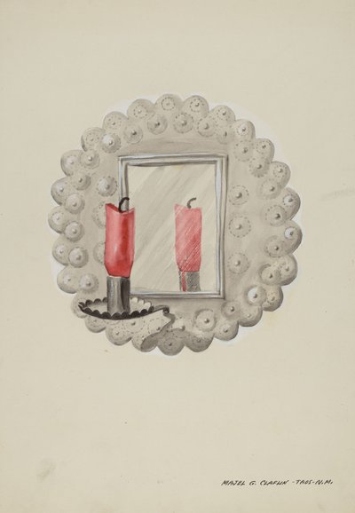 Applique à bougie en miroir d