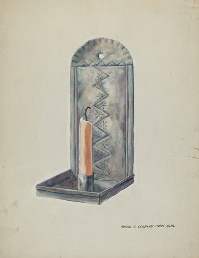 Applique en étain - Majel G. Claflin