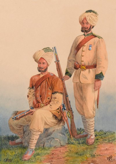 Ordonnances sikhs du général Roberts, Dewa Singh et Dehan Singh, 3e Force frontalière du Pendjab - Major General R.G. Woodthorpe