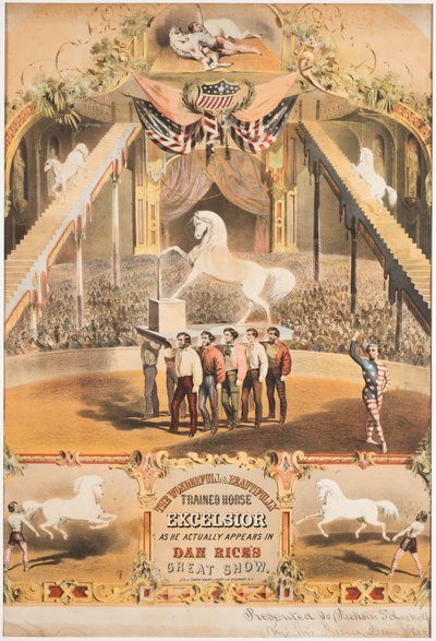 Le Merveilleux et Magnifiquement Dressé Cheval Excelsior, c.1840 - Major and Knapp Sarony