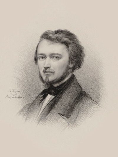 Portrait du violoniste et compositeur Hubert Léonard 1819-1890, 1850 - Maksymilian Fajans