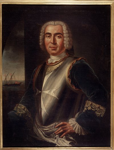 Portrait du chevalier Pierre André de Suffren de Saint-Tropez (Saint-Trophez), bailli de Suffren (1729-1788) - Art maltais - 18e siècle, 99 x 76 cm - Maltese School
