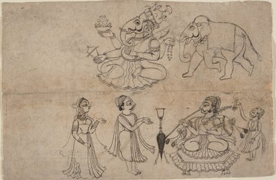Portrait de Manya Sahib Man Rup Sagarji, fin du 18ème siècle - Manaku