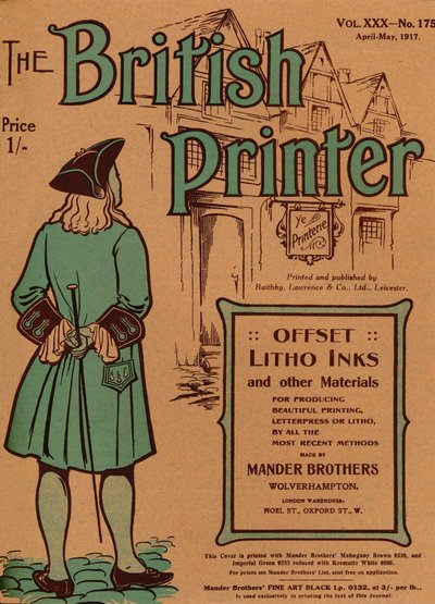 The British Printer Vol. XXX - No. 175 avril-mai, couverture 1917 - Mander Brothers