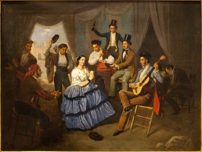 Danseuse dans une maison de carnaval - Manuel Cabral y Aguado Bejarano