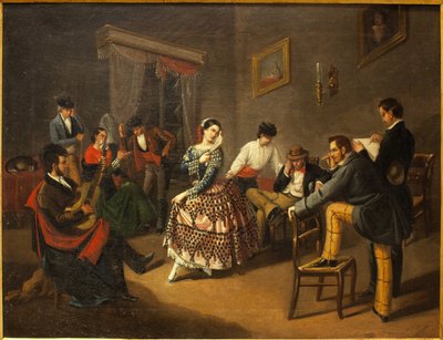 Danseuse dans un salon - Manuel Cabral y Aguado Bejarano