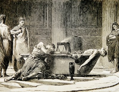 La mort de Sénèque (gravure) - Manuel Domínguez Sánchez