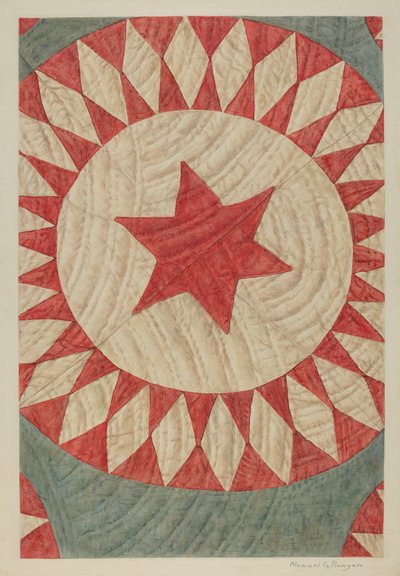 Étoile et anneau quilt - Manuel G. Runyan