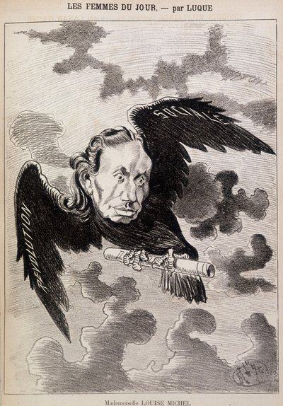 Caricature de Louise Michel en corbeau par Luque - Manuel Luque